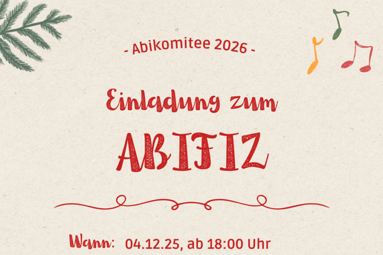 Einladung zum Abifiz: Die Q3 gibt sich die Ehre